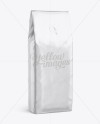 Foil Coffee Bag With Valve Mockup - Half-Turned View