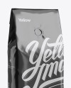 Foil Coffee Bag With Valve Mockup - Half-Turned View