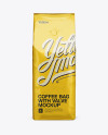 Foil Coffee Bag With Valve Mockup - Front View