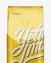 Foil Coffee Bag With Valve Mockup - Front View