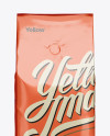 Foil Coffee Bag With Valve Mockup - Front View