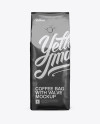 Foil Coffee Bag With Valve Mockup - Front View