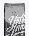 Foil Coffee Bag With Valve Mockup - Front View