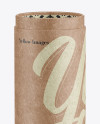 Opened Kraft Paper Tube Mockup