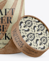 Opened Kraft Paper Tube Mockup