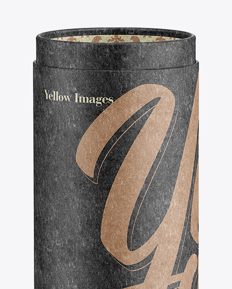 Opened Kraft Paper Tube Mockup