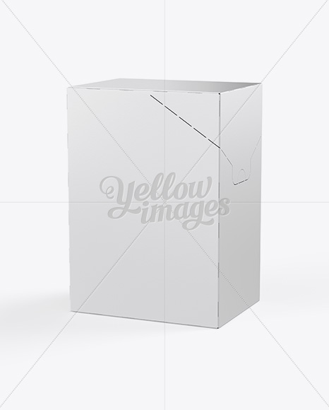 Coffee Paper Box Mockup - Right Side 3/4 View