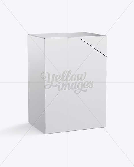 Coffee Paper Box Mockup - 70° Angle Back View