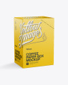 Coffee Paper Box Mockup - 70° Angle Back View