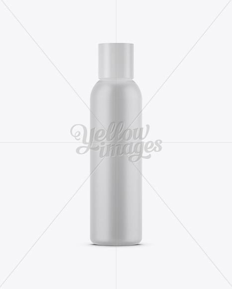 Frosted Cosmetic Bottle W/ Plastic Cap Mockup