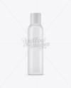 Clear Cosmetic Bottle W/ Plastic Cap Mockup