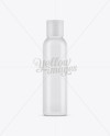 Clear Cosmetic Bottle W/ Frosted Cap Mockup