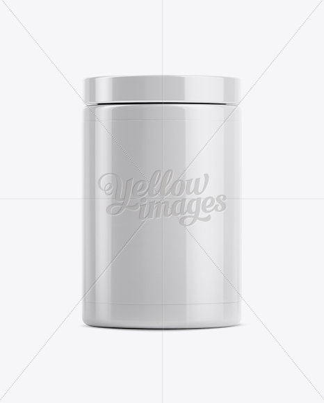 Plastic Protein Jar Mockup