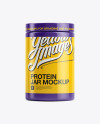 Plastic Protein Jar Mockup