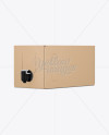 Kraft Paper Wine Box with a Tap Mockup - 25° Angle Front View (Eye-Level Shot)