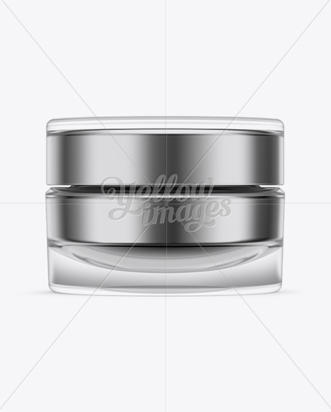 Double Wall Metallic Jar Mockup