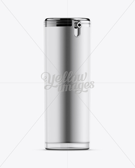 Airless Pump Metallic Bottle Mockup