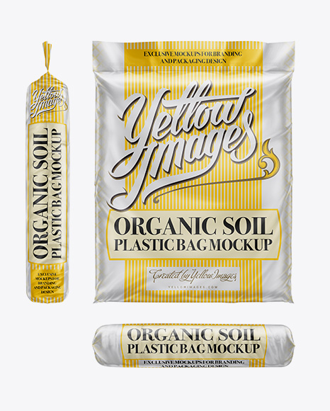 Plastic Bag W/ Organic Soil Mockup (32 qt)