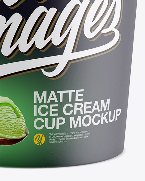 Matte Ice Cream Round Box Mockup