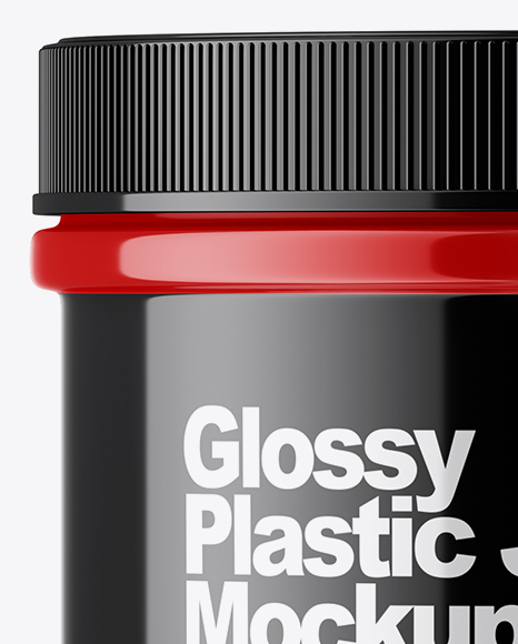 Glossy Plastic Jar Mockup