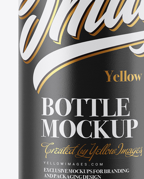 Glass Bottle Mockup - Front View