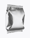 Metallic Snack Package Mockup - Half Side View