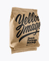 Kraft Paper Snack Package Mockup - Half Side View