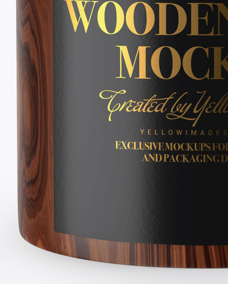 Wooden Tube Mockup - Front View