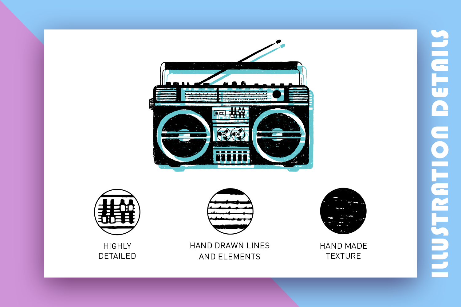 Back to the 90's. Hand Drawn Icons Back to the 90's. Hand Drawn Icons