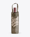 Bag With Wine Bottle Mockup - Front View