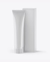 Glossy Toothpaste Tube &amp; Paper Box Mockup