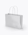 Glossy Paper Bag Mockup - Half Side View