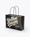 Glossy Paper Bag Mockup - Half Side View