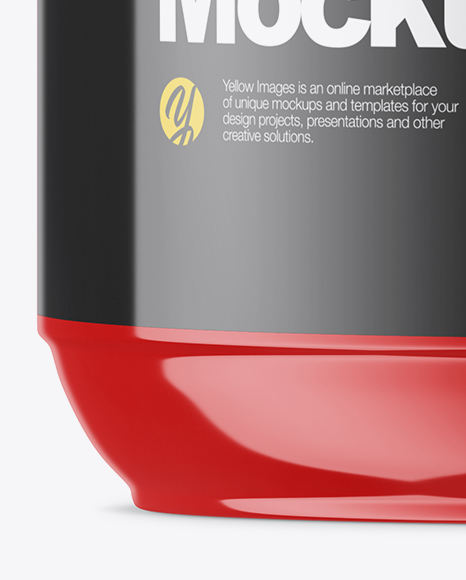 Glossy Plastic Jar Mockup