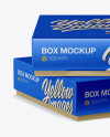 Two Metallic Paper Boxes Mockup