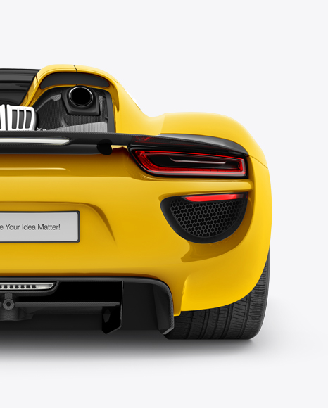 Porsche 918 Spyder Mockup - Back View