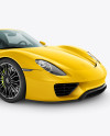 Porsche 918 Spyder Mockup - Half Side View