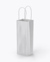 Glossy Paper Bag Mockup - Half Side View