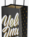 Glossy Paper Bag Mockup - Half Side View