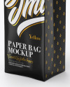 Glossy Paper Bag Mockup - Half Side View