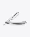 Straight Razor With Metallic Handle Mockup Straight Razor With Metallic Handle Mockup