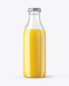 180ml Orange Juice Bottle Mockup