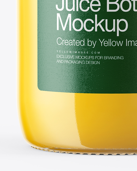 180ml Orange Juice Bottle Mockup