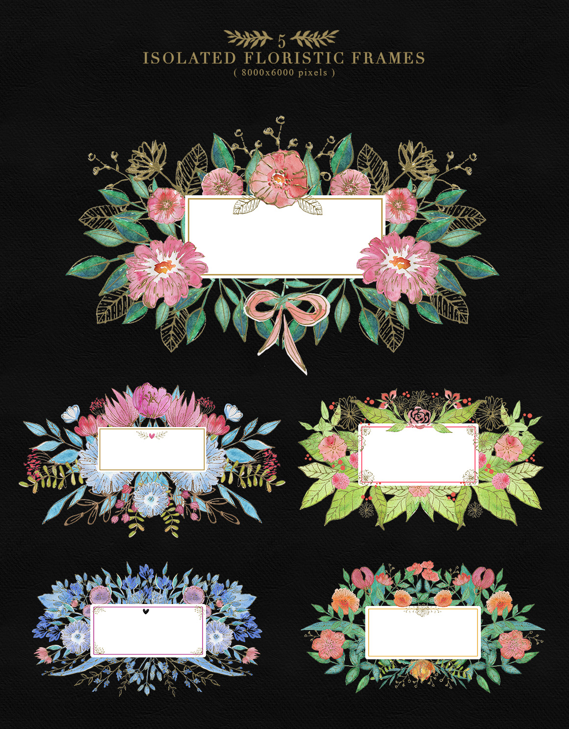 Collection of Floristic Cliparts Collection of Floristic Cliparts