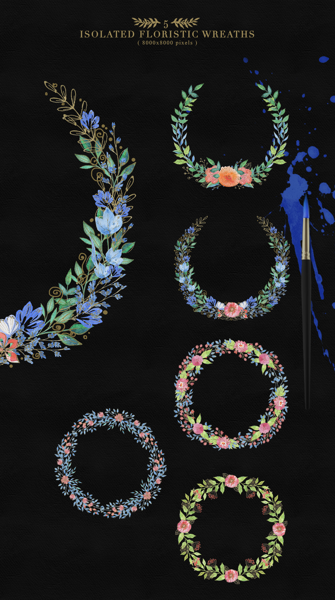 Collection of Floristic Cliparts Collection of Floristic Cliparts