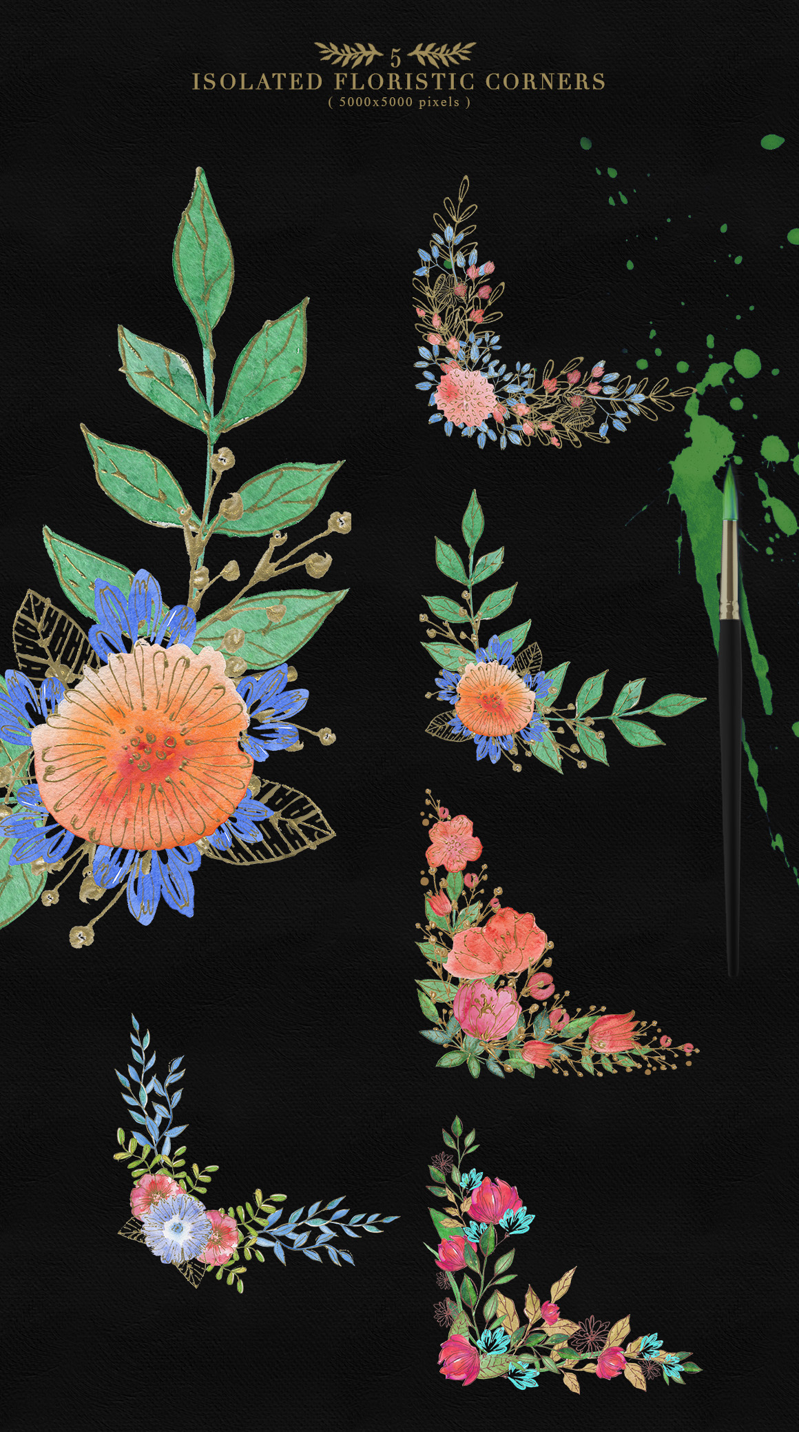 Collection of Floristic Cliparts Collection of Floristic Cliparts