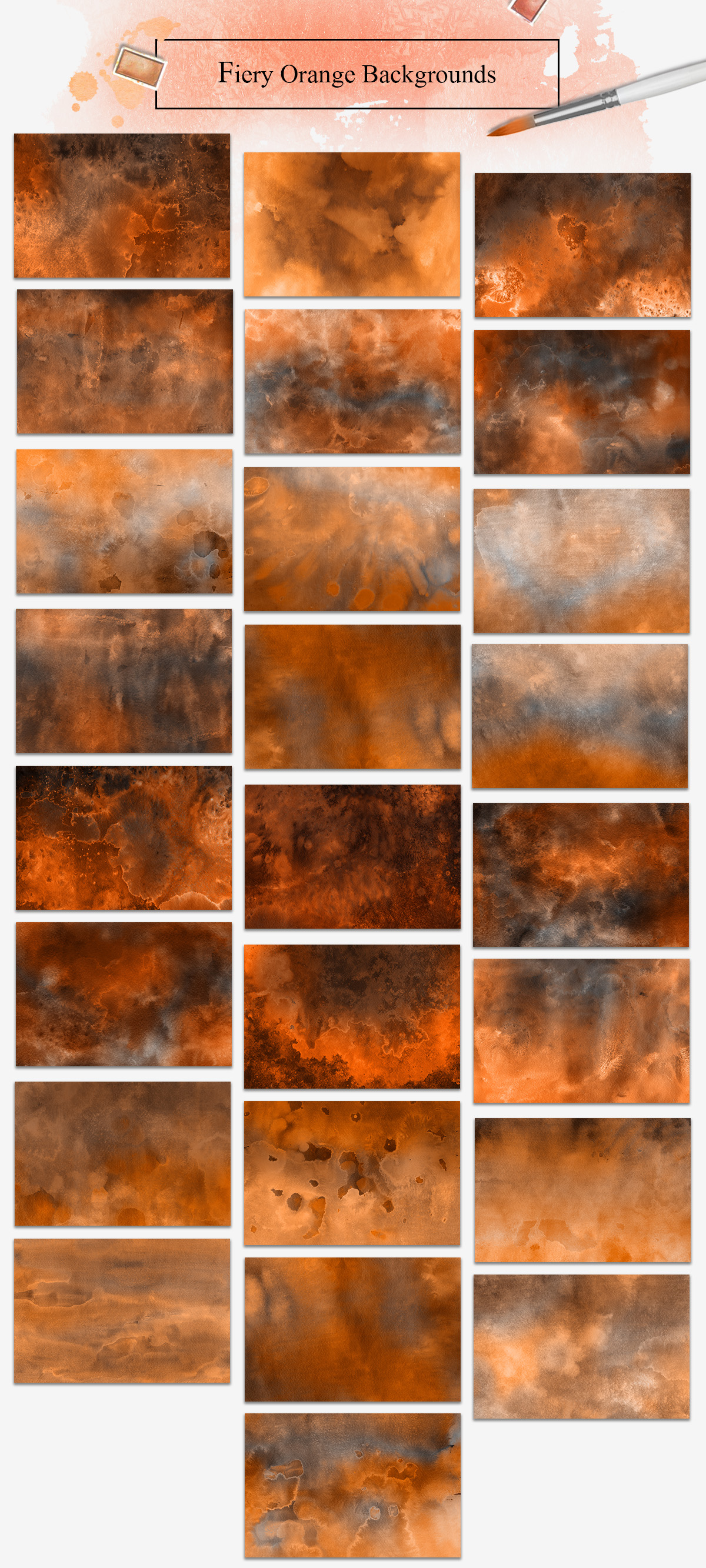 Monochromatic Watercolor Backgrounds Monochromatic Watercolor Backgrounds