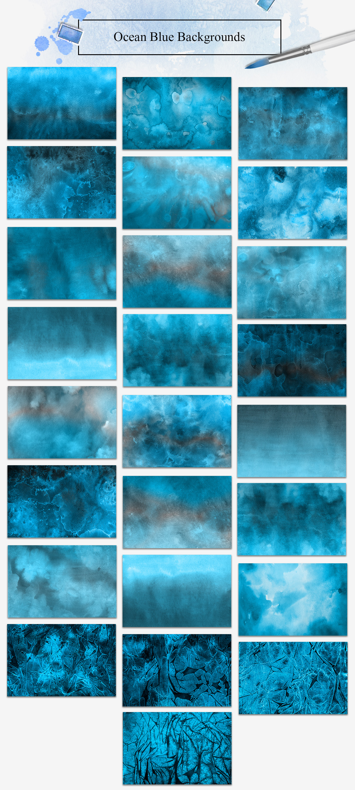 Monochromatic Watercolor Backgrounds