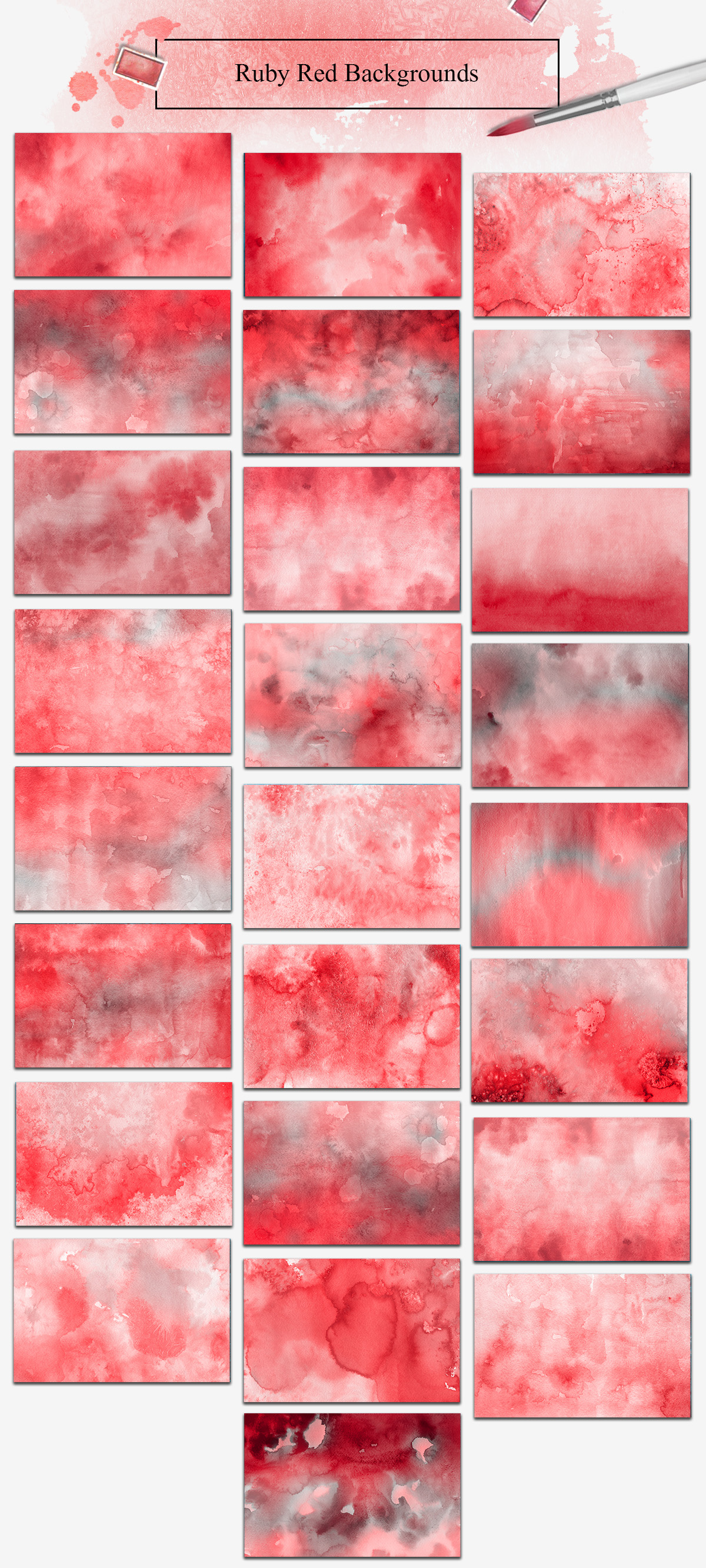 Monochromatic Watercolor Backgrounds Monochromatic Watercolor Backgrounds