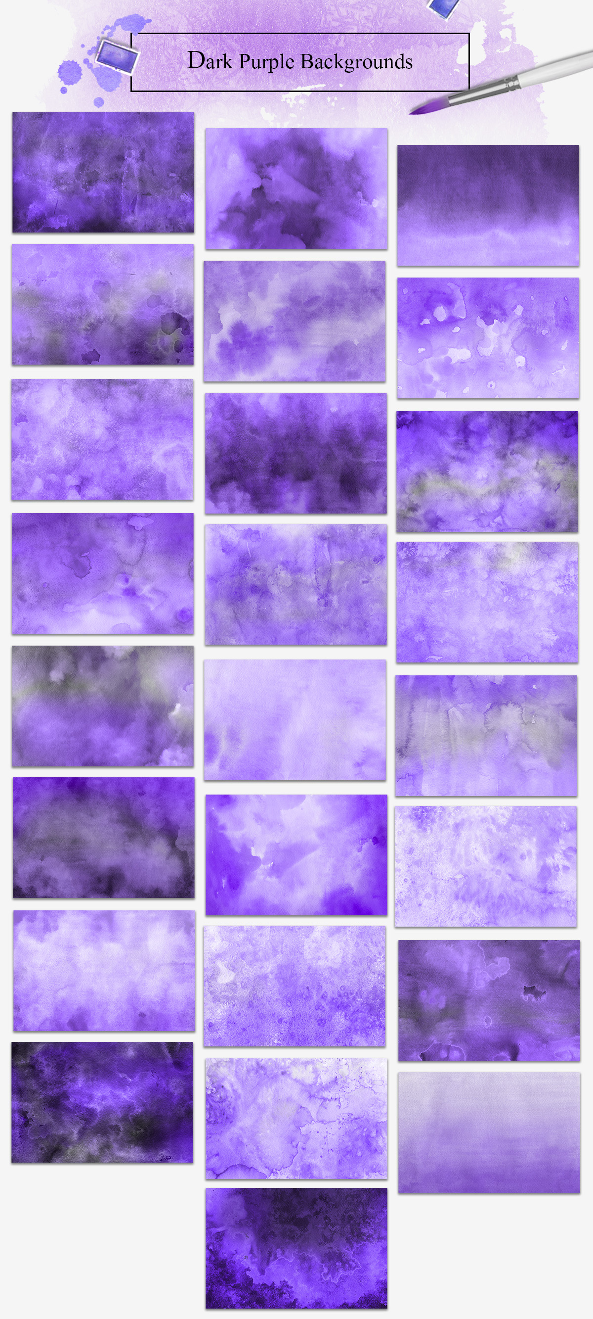 Monochromatic Watercolor Backgrounds